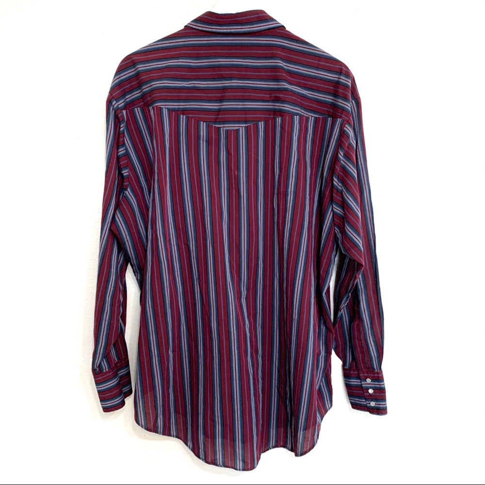 Vintage Ely Cattleman Striped Pearl Snap Button Up - Picture 6 of 13